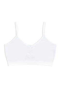 Öts İç Giyim Kız Büstiyer Likralı V Yaka Büzgü Detayli Pedsiz %96 Pamuk ÖTS 6142 - 6 ADET - Alternatif Görünüm