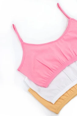 Öts İç Giyim Kız Büstiyer Renkli Likralı %96 Pamuk Renk Seçenekleri ÖTS 6100 - 6 ADET - Alternatif Görünüm