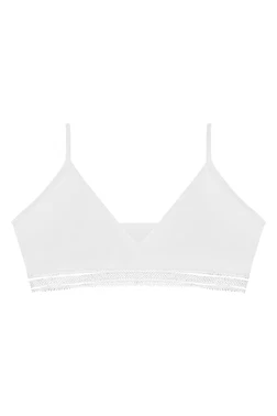 Öts İç Giyim Kız Büstiyer V Yaka Likralı Siyah Şeritli ÖTS 6108 - 6 ADET