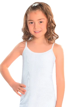 Öts İç Giyim Kız Çocuk Atlet Likralı Beyaz Uygun Fiyatli ÖTS 8160 - 6 ADET