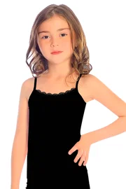 Öts İç Giyim Kız Çocuk Atlet Likralı Ince Askılı Siyah & Gri ÖTS 8043 - 6 ADET