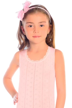 Öts İç Giyim Kız Çocuk Atlet Ribana Kalin Askili Jakarli Desen ÖTS 8014 - 6 ADET