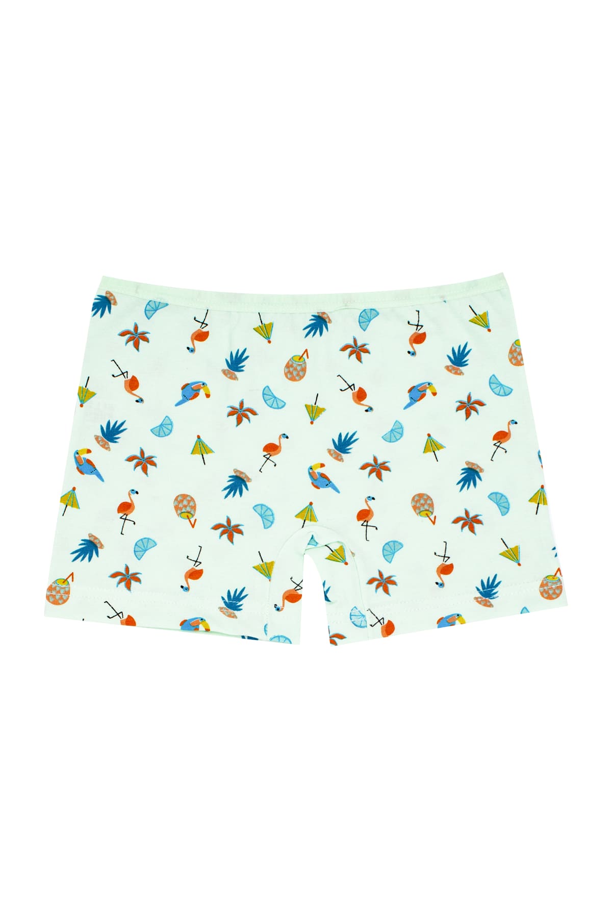 Kız Çocuk Boxer Likralı Summer Serisi Flamingo Baskılı ÖTS 8392 - 6 ADET