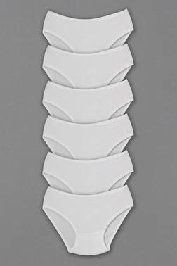 Arma Yıldız Kız Çocuk Külot Beyaz %100 Pamuk 6li Paket Arma Yıldız 5532 - 6 ADET