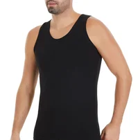 Yıldız Çamaşır Klasik Siyah 3'lü Paket Modal Erkek Atlet Yıldız 73