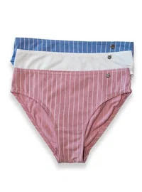 Kom Kom Stripe 3lü Kadın Külot