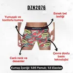 Komik Desenli Boxer (Dijital Baskılı) Darkzone DZN2076 detay görünüm