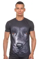 Köpek Desenli 3D Bisiklet Yaka Erkek Tişört Darkzone 8345 Görsel