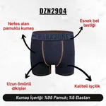 Kot Lastiği Desenli Lacivert Erkek Boxer Darkzone DZN2904 görsel 8