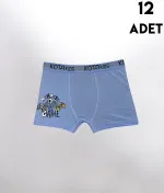 Erkek Çocuk Baskılı Boxer 12Li Kota 1005 Asorti detay görünüm