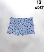 12Li Baskılı Erkek Çocuk Boxer Kota 1013 Asorti detay görünüm
