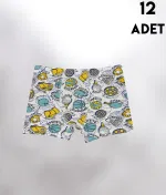 12Li Baskılı Erkek Çocuk Boxer Kota 1013 Asorti görsel 4