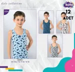 Askılı Erkek Çocuk Baskılı Atlet 12'li Kota 1014 Asorti