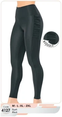 Kota Yanı Büzgülü Yüksek Bel Dalgıç Tayt Kota 4127 - Alternatif Görünüm