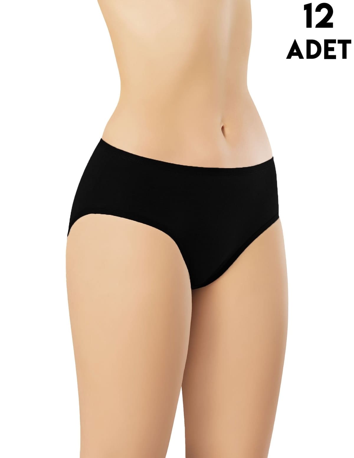 Penye Kadın Bikini Külot 12'li Kota 5002