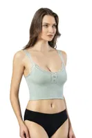 Askılı Kaşkorse Sur Dantelli Pedli Crop Kota 6434 detay görünüm