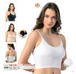 Kaşkorse Tırnak Dantelli Pedli Crop Kota 6436 görsel 4