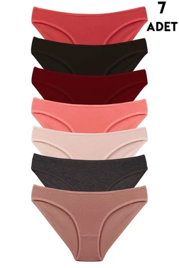 Koza Biat Renkli Pamuklu Bayan Külot 7'li Paket KZ37000-231