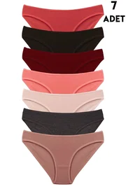 Koza Biat Renkli Pamuklu Bayan Külot 7'li Paket KZ37000-231