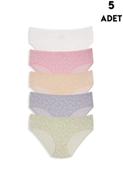 Koza Biat 5 Adet Pamuk Külot Slip Büyük Beden Koza Biat 53500-662