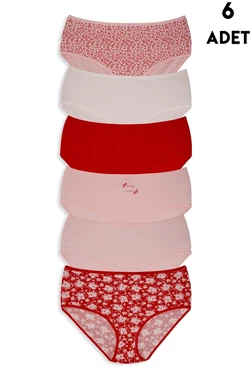 Koza Biat Bato Yüksek Bel Külot Büyük Beden 6 ADET Koza Biat KZ54000-658