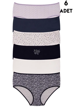 Koza Biat 6 Adet Büyük Beden Kadın Yüksek Bel Bato Külot Koza Biat KZ54000-697