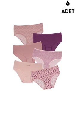 Koza Biat Yüksek Bel Kadın Bato Külot 6Lı Koza Biat 54000-701