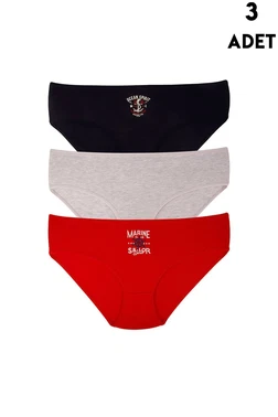 Koza Biat 3 Adet Pamuklu Büyük Beden Bato Külot Koza Biat KZ55000-627