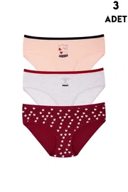 Koza Biat Büyük Beden Pamuklu 3 Adet Bato Külot Koza Biat KZ55000-674