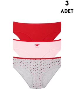 Koza Biat 3 Adet Pamuklu Büyük Beden Bato Külot Koza Biat KZ55000-675