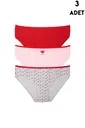 3 Adet Pamuklu Büyük Beden Bato Külot Koza Biat KZ55000-675