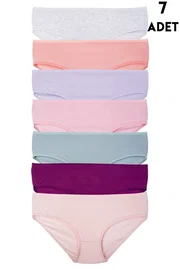 Koza Biat Pamuk 7 Adet Renkli Büyük Beden Bato Külot Koza Biat KZ57000-528
