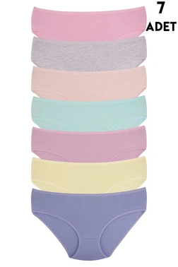 Koza Biat Büyük Beden Yüksek Bel Kadın Külot Pamuklu 7li Paket Koza Biat KZ57000-529