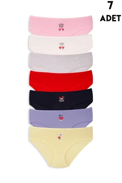 Koza Biat Yüksek Bel Külot Büyük Beden Pamuklu 7li Paket Koza Biat KZ57000-660