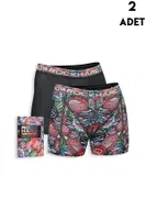 RockHard Erkek Baskılı Kutulu Boxer 2'li Paket Koza Biat KZ7050-0675 detay görünüm