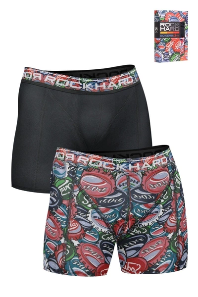 RockHard Erkek Baskılı Kutulu Boxer 2'li Paket Koza Biat KZ7050-0675