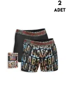 RockHard Erkek Boxer 2'li Paket Koza Biat KZ7050-0687 Görsel detay görünüm