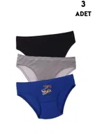 Erkek Çocuk Renkli Külot Slip 3 Adet Koza Biat KZ72000-126 Karışık Renk