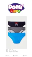 Renkli Erkek Çocuk Külot Slip 3 Adet Koza Biat KZ72000-128 Karışık Renk detay görünüm