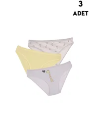 Koza Biat Koza Biat 3 Adet Kız Çocuk Külot KZ76500-121
