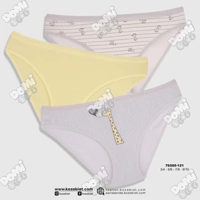 Koza Biat Koza Biat 3 Adet Kız Çocuk Külot KZ76500-121 - Alternatif Görünüm