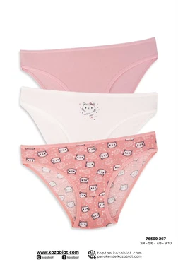 Koza Biat Kız Çocuk Külot 3'lü KZ76500-267 - Alternatif Görünüm