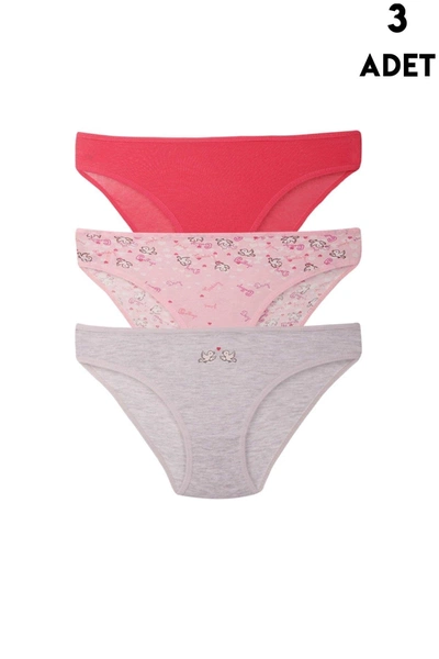 3 Adet Koza Biat Kız Çocuk Külot Slip KZ76500-268