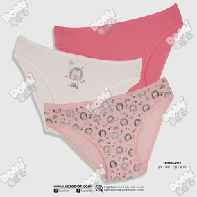 Koza Biat Kız Çocuk Külot 3'lü Paket Koza Biat KZ76500-292 - Alternatif Görünüm