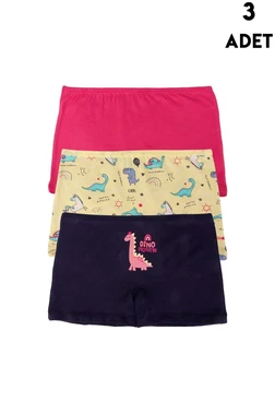 Koza Biat Kız Çocuk Boxer 3lü Pkaet Renkli Koza Biat KZ77500-279