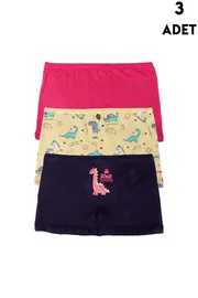 Koza Biat Kız Çocuk Boxer 3lü Pkaet Renkli Koza Biat KZ77500-279