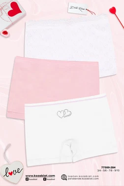 Koza Biat Kalpli Kız Çocuk 3Lü Boxer Koza Biat 77500-284 - Alternatif Görünüm