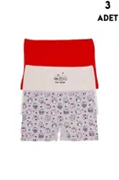 Kız Çocuk Renkli Boxer 3lü Koza Biat KZ77500-291 Karışık Renk