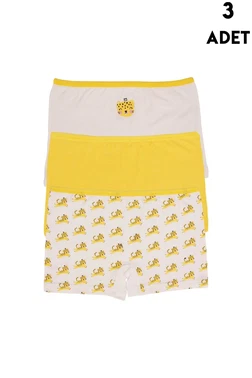 Koza Biat Kedi Desenli Kız Çocuk Boxer 3Lü Koza Biat 77500-293