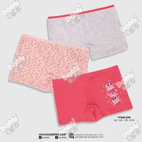 Koza Biat Kız Çocuk Boxer Koza Biat 3 Adet KZ77500-295 - Alternatif Görünüm